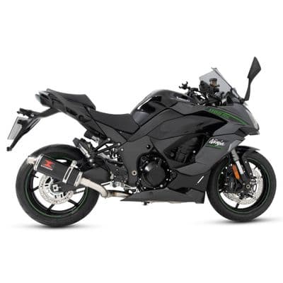 Ninja 1100 SX SE 2025 - 2026 Race De-cat Exhaust System 300 mm Oval Black Stainless Steel Silencer