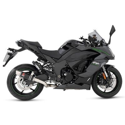 Ninja 1100 SX SE 2025 Race De-cat Exhaust System 230mm Round GP Black Stainless Steel Silencer