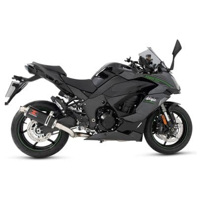 Ninja 1100 SX SE 2025 Race De-cat Exhaust System 300mm Round Black Stainless Steel Silencer