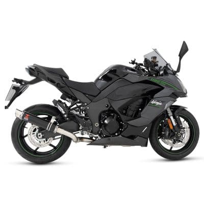 Ninja 1100 SX SE 2025 Race De-cat Exhaust System 350mm Round GP Black Stainless Steel Silencer