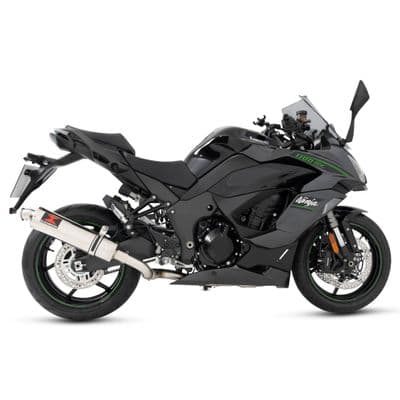 Ninja 1100 SX SE 2025 Race De-cat Exhaust System 400mm Round Stainless Silencer