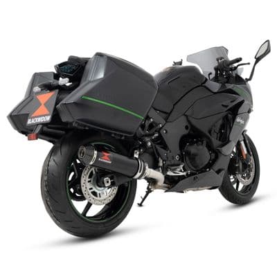 Ninja 1100 SX SE Tourer 2025 Exhaust Silencer 370mm Round Black Stainless Carbon