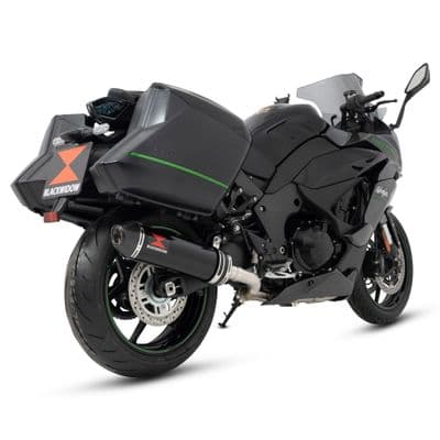 Ninja 1100 SX SE Tourer 2025 Exhaust Silencer 400mm Oval Black Stainless Carbon