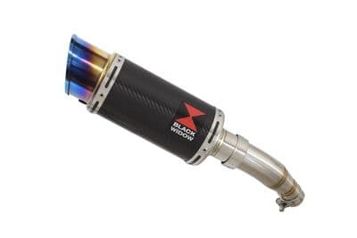 Ninja 125 2018 - 2024 Exhaust Silencer 200mm Round Blue Tip Carbon