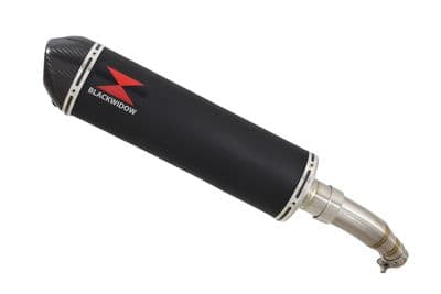 Ninja 125 2018 - 2024 Exhaust Silencer 400mm Oval Black Stainless Carbon Tip
