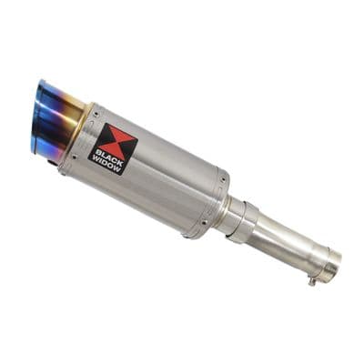Ninja 400 Z 400 2017 - 2026 Exhaust Link Pipe + 200mm Round Blue Tip Stainless Silencer