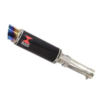 Ninja 400 Z 400 2017 - 2026 Exhaust Link Pipe + 230mm GP Round Blue Tip Black Stainless Silencer