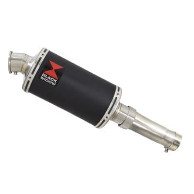Ninja 400 Z 400 2017 - 2026 Exhaust Link Pipe + 230mm Oval Black Stainless Silencer