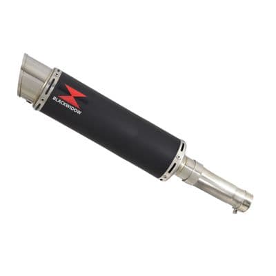 Ninja 400 Z 400 2017 - 2026 Exhaust Link Pipe + 360mm GP Round Black Stainless Silencer