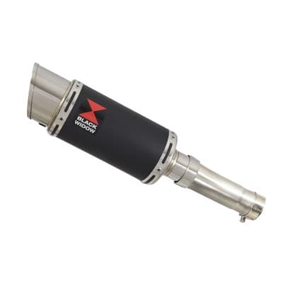 Ninja 400 Z 400 Exhaust Link Pipe + 200mm Round Black Stainless Silencer