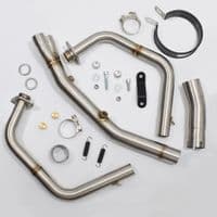 Ninja 500 Z 500 2024 - 2026 Exhaust System 200mm Round Blue Tip Stainless Silencer