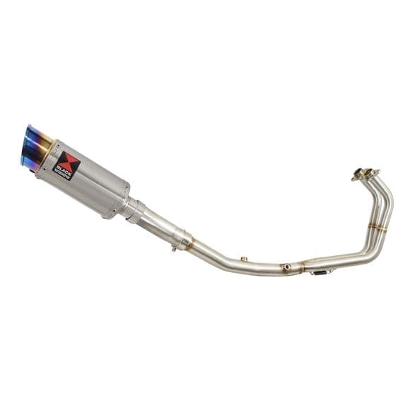 Ninja 500 Z 500 2024 - 2026 Exhaust System 200mm Round Blue Tip Stainless Silencer