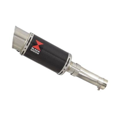 Ninja 500 Z 500 Exhaust Link Pipe + 200mm Round Carbon Silencer