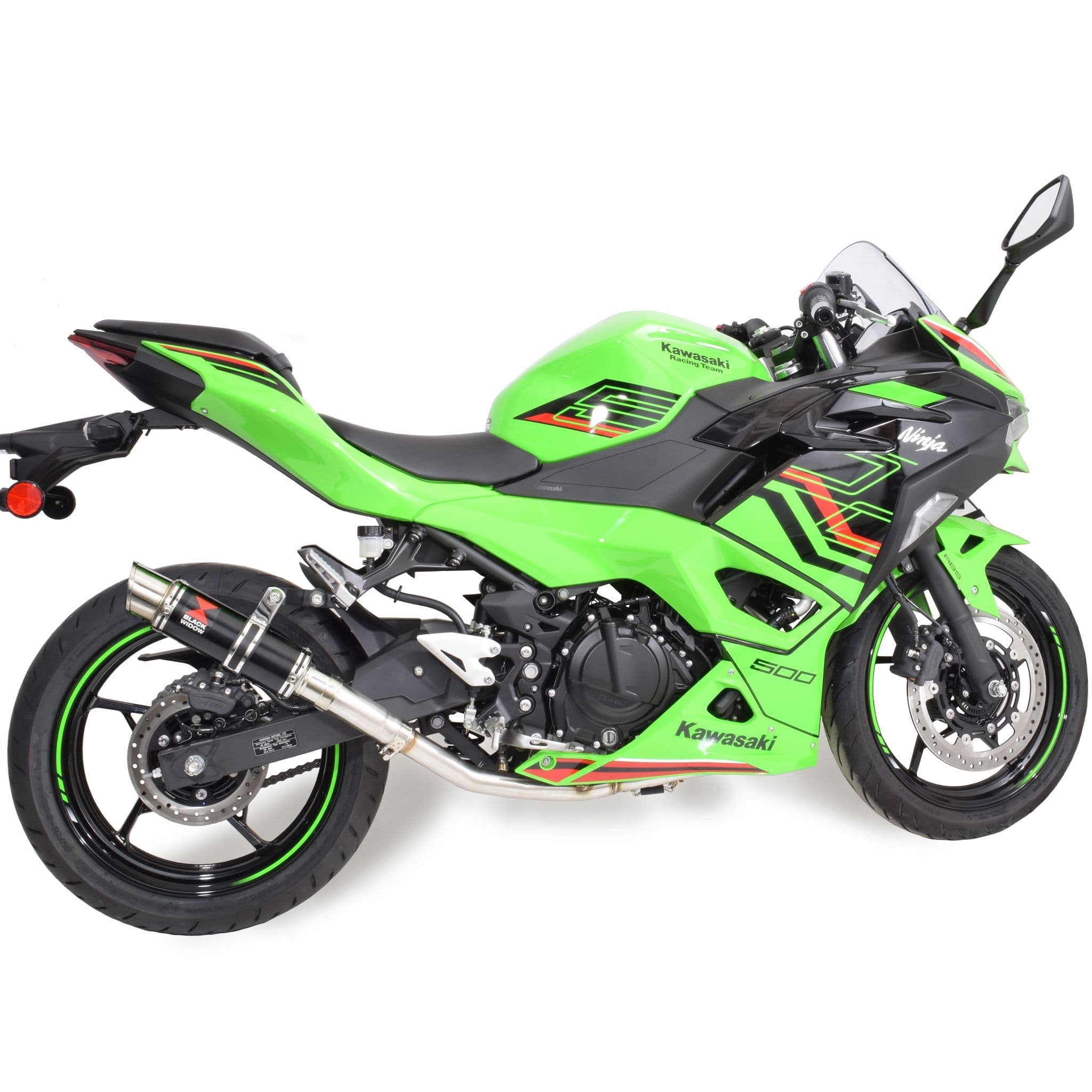 Ninja 500 Z 500 Exhaust System 230mm GP Round Black Stainless Silencer