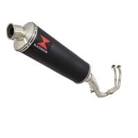Ninja 500 Z 500 Exhaust System 400mm Oval Black Stainless Silencer