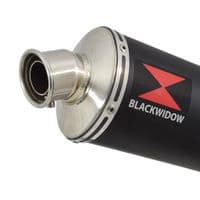 Ninja 500 Z 500 Exhaust System 400mm Oval Black Stainless Silencer