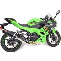 Ninja 500 Z 500 Exhaust System 400mm Oval Black Stainless Silencer