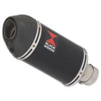 Ninja H2 SX 2018 - 2024 Race De-cat Exhaust System 200mm Oval Black  Stainless Carbon Tip Silencer