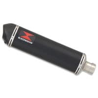 Ninja H2 SX 2018 - 2024 Race De-cat Exhaust System 400mm Oval Black  Stainless Carbon Tip Silencer