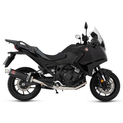 NT 1100 2022 - 2026 Exhaust De - Cat Full System 400 mm Oval Black Stainless Silencer