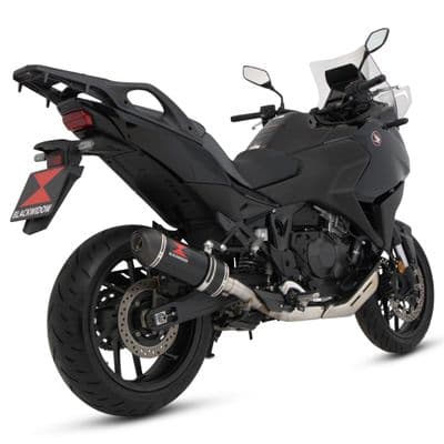 NT 1100 2022 - 2026 Exhaust Silencer Kit 300 mm Oval Black Stainless Steel Carbon Tip Silencer