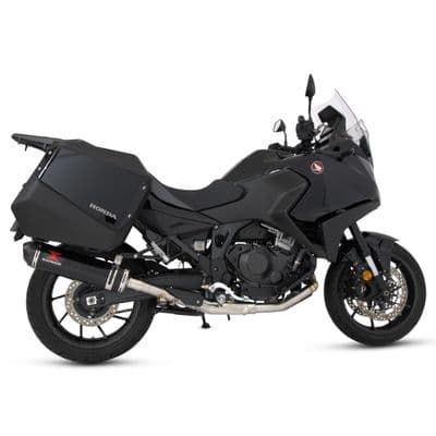 NT 1100 2022 - 2026 With Panniers Exhaust De-Cat Full System 400 mm Oval Black Stainless Carbon Tip
