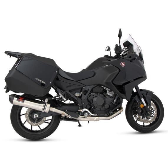 NT 1100 2022 - 2026 With Panniers Exhaust De - Cat Full System 400 mm Oval Stainless Carbon Tip
