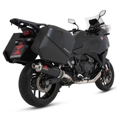 NT 1100 2022 - 2026 With Panniers Exhaust Silencer Kit 400 mm Oval Black Stainless