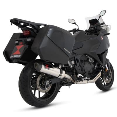 NT 1100 2022 - 2026 With Panniers Exhaust Silencer Kit 400 mm Oval Stainless Carbon Tip