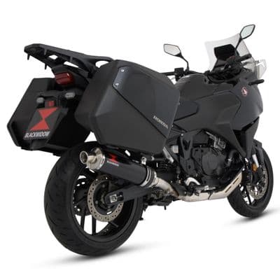 NT 1100 2022 - 2026 With Panniers Exhaust Silencer Kit 400 mm Round Black Stainless