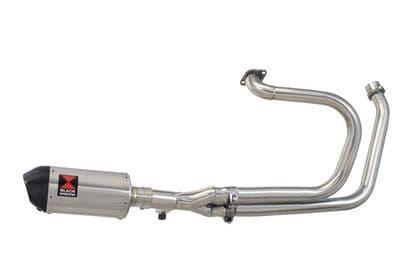 NTV600 NTV650 REVERE 1988-1998 Exhaust System with 200mm Oval Stainless Carbon Tip Silencer