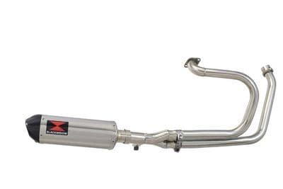 NTV600 NTV650 REVERE 1988-1998 Exhaust System with 300mm Oval Stainless Carbon Tip Silencer