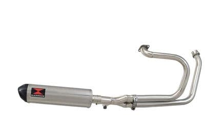 NTV600 NTV650 REVERE 1988-1998 Exhaust System with 400mm Oval Stainless Carbon Tip Silencer