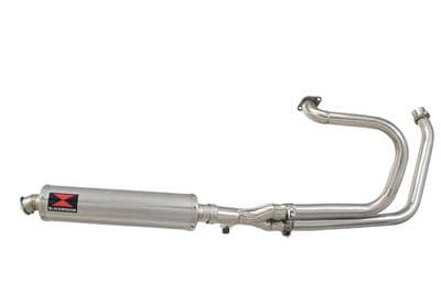NTV600 NTV650 REVERE 1988-1998 Exhaust System with 400mm Round Stainless Silencer