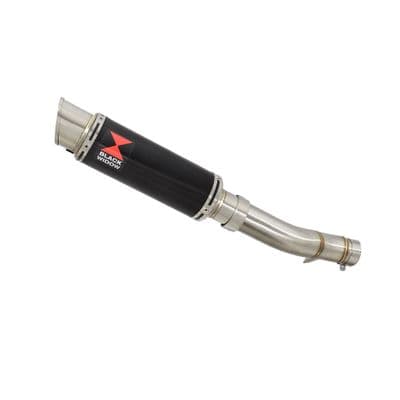 NX 500 2024 - 2025 Exhaust Link Pipe  & 230mm GP Round Black Stainless Silencer