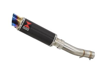 NX 500 2024 - 2025 Exhaust Link Pipe  & 230mm GP Round Blue Tip Carbon Silencer