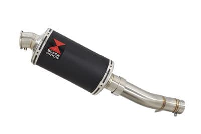 NX 500 2024 - 2025 Exhaust Link Pipe & 230mm Oval Black Stainless Silencer