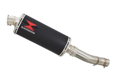 NX 500 2024 - 2025 Exhaust Link Pipe & 300mm Round Black Stainless Silencer