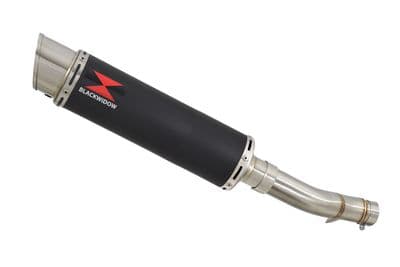 NX 500 2024 - 2025 Exhaust Link Pipe  & 360mm GP Round Black Stainless Silencer