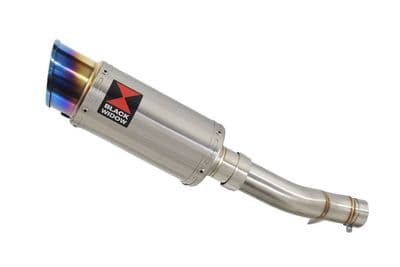 NX 500 2024 - 2026 Exhaust Link Pipe  & 200mm Round Blue Tip Stainless Silencer