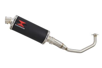 PCX 125 WW125 2012-2016 Exhaust System + 300mm Oval Black Stainless Silencer
