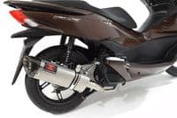 PCX 125 WW125 2012-2016 Exhaust System + 350mm  Tri Oval Stainless Carbon Tip Silencer