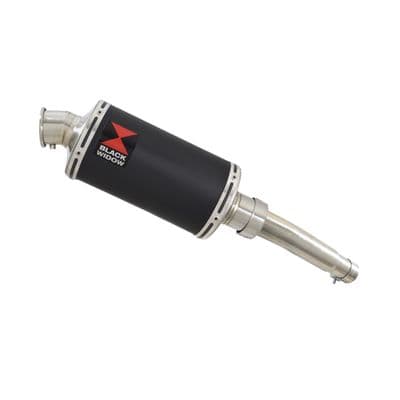 PM-01 125 Exhaust 230mm Oval Black Stainless Silencer Kit