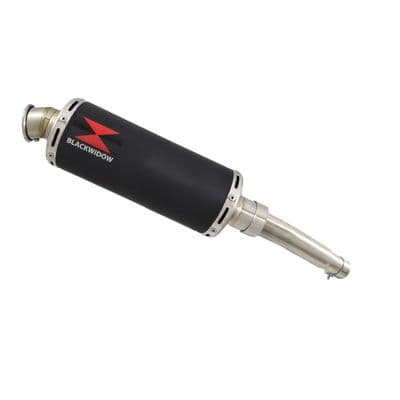 PM-01 125 Exhaust 300mm Round Black Stainless Silencer Kit