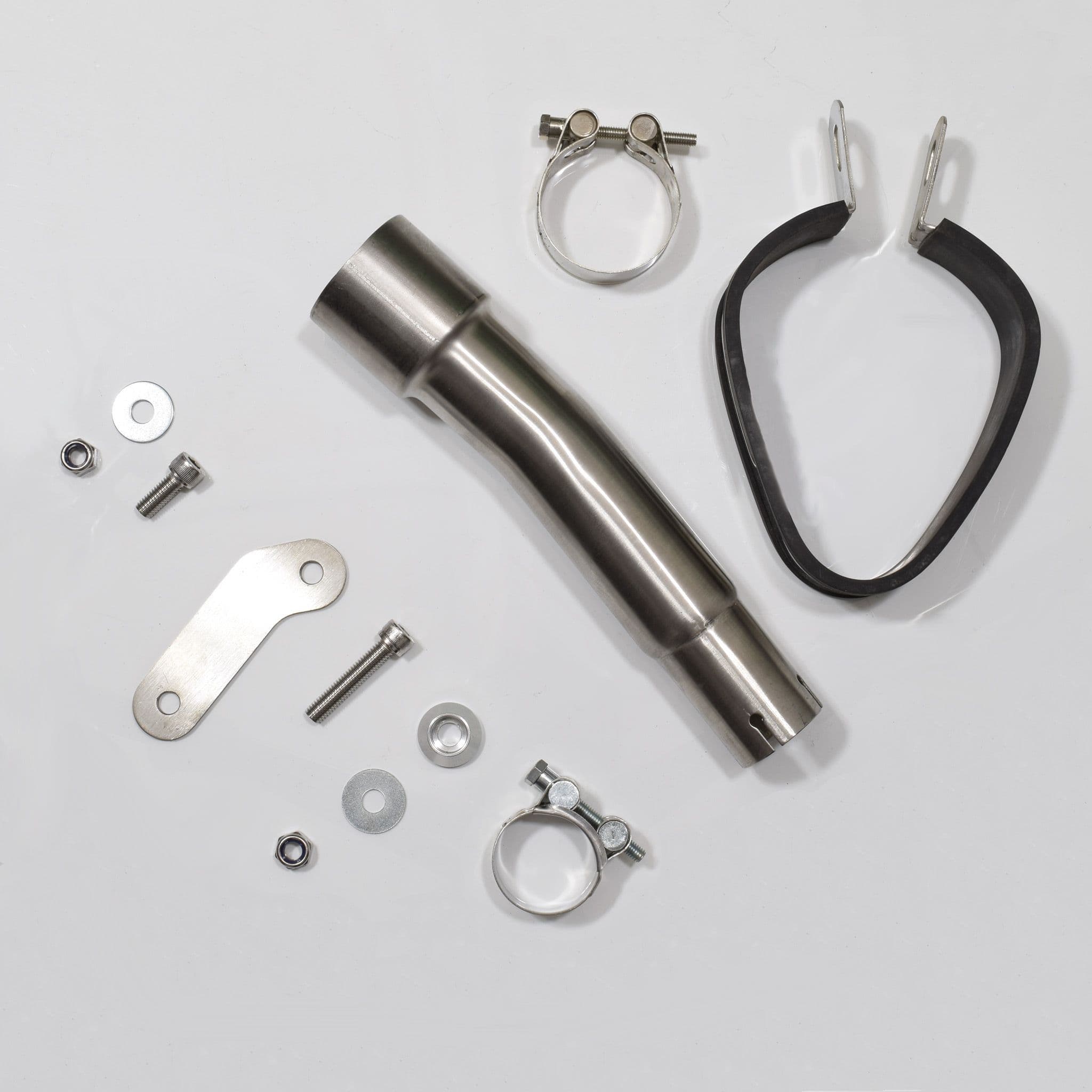 PM-01 125 Exhaust 300mm Tri Oval Stainless Carbon Tip Silencer Kit