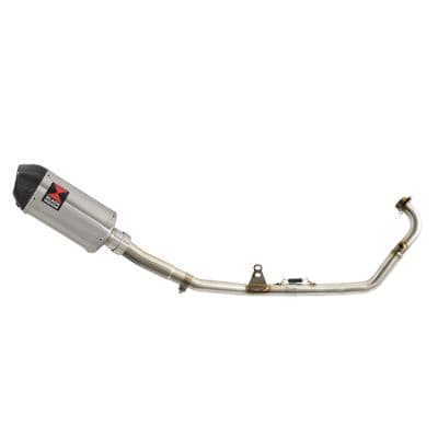 PM-01 125 Exhaust System 200mm Oval Stainless Carbon Tip Silencer