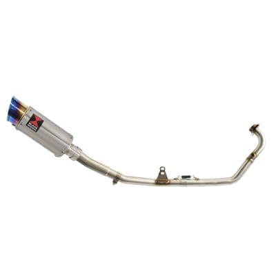 PM-01 125 Exhaust System 200mm Round Blue Tip Stainless Silencer