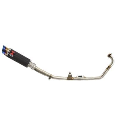PM-01 125 Exhaust System 230mm Round Blue Tip Carbon Silencer