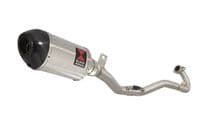 Pulse Adrenaline 125 2008-2016 Exhaust System + 200mm Oval Stainless + Carbon Tip Silencer