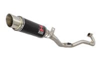 Pulse Adrenaline 125 2008-2016 Exhaust System + 230mm Round GP Black Painted Stainless Silencer
